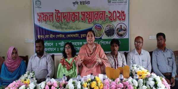 চুয়াডাঙ্গায় ৬ জন কৃষি উদ্যোক্তাকে সম্মাননা প্রদান 